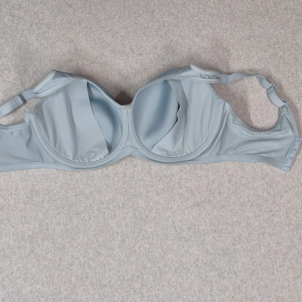 Wacoal Women Bra 38DDD Blue T Shirt Underwired Strap Adjustable